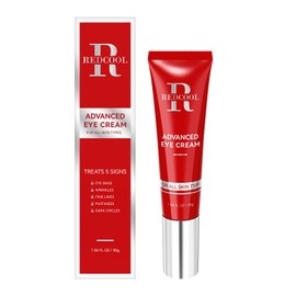 Redcool Retinol Eye Cream – Retinol and Peptides for Fine Lines, Puffiness, and Under-Eye Shadows, Anti Aging Eye Cream, Eye Care Daily Wrinkle Cream (Coral Red)