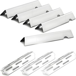 YOUFIRE Flavorizer Bars and Heat Deflectors Replacement for Weber 66032 66795 66040, Genesis II 300 Series II E-310, II E-315, II E-330 Gas Grills, 3 Pack Heat Shields and 5 Pack Flame Tamers