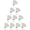 HAVA Pack of 10 LED spotlights, GU10, 3 W, glass,