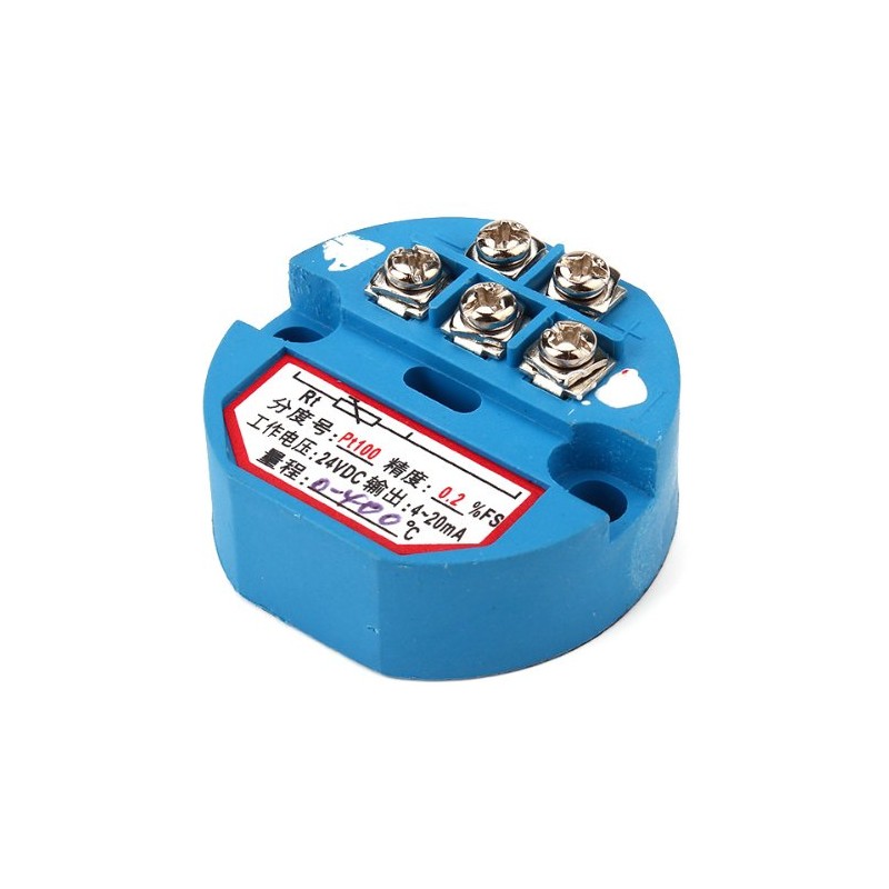 DC 24V RTD PT100 Temperature Sensor Transmitter Range 0 to