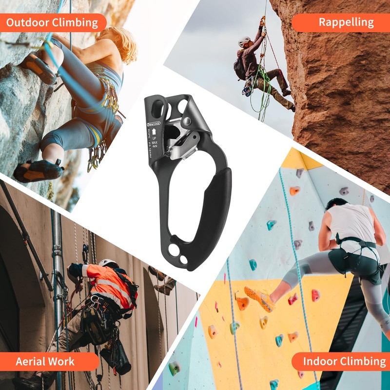NewDoar Right Hand Ascender Rock Climbing Tree Arborist Rappelling Gear