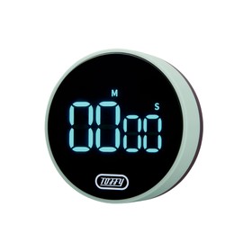 Toffy K-KU22 Large Screen Dial Timer for Kitchen, Study, Magnet, Easy Operation, Easy to Read Large Screen, Countdown, Countdown, Retro, Stylish (Pale Aqua)