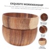 Alipis 2pcs Wooden Bowl Multi Use Round Salad and Rice