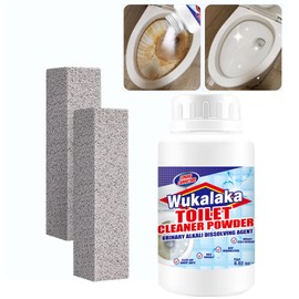 WUKALAKA Pumice Stone for Toilet Cleaning Bowl Stick, Pumice Stone Toilets Bowl Clean Brush, Powerfully Cleans Hard Water Rings, Calcium Buildup and Stains, Suitable for Cleaning Toilets, Bathroom