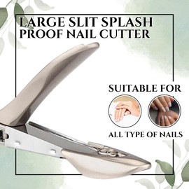 SAMSIDD 3-Piece Premium Heavy Duty Nail Clippers Set with Catcher, Wide Jaw Ultra Sharp Edge Fingernail & Toenail Clippers for Thick Nails, Includes Nail Files, Gift Box for Men & Women