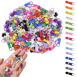 Raheem 120 Stück Reißverschluss Zipper, #3 Reißverschluss Reparatur Set, 15 Farben Abnehmbare Metall Schieber Ersatz für Nähen Kleidung Jacken Gepäck Rucksäcke