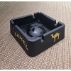Vintage Camel Ashtray Square Black Glass