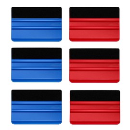 6Pcs Vinyl Wrap Tools, Vinyl Squeegee, Vinyl Applicator Tool, Car Window Vinyl Tools for Car Vinyl Wrap Window Tint And Furniture Film and Window Film (Red And Blue）