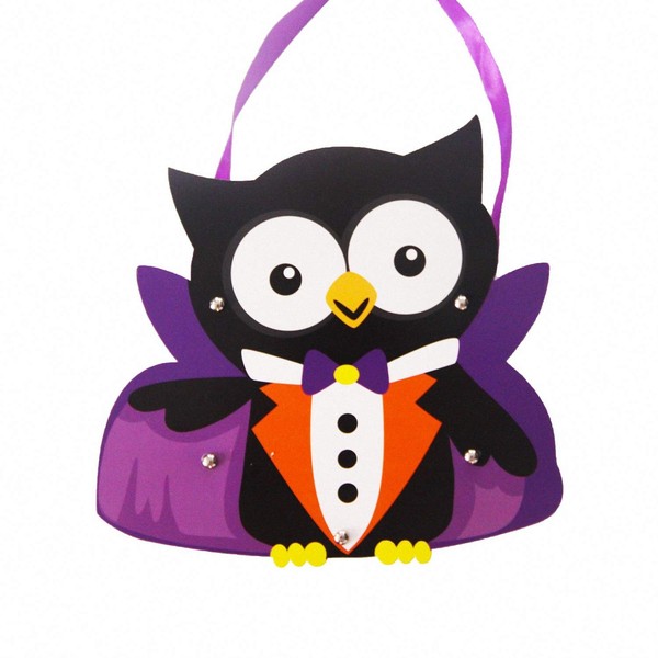 Halloween Owl Vampire Paper Treat Bags For Trick-Or-Treating Candy Bags, Halloween Party Favors, Halloween Party Supplies, Halloween Truck Or Treat Party Favors, Classroom Give Away Bags, Goodie Bags