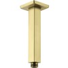 Brushed Gold Shower Arm with Flange 6 Inch Straight Stainless
