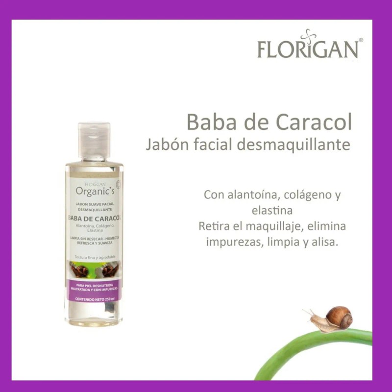 2 Pzas Jabón Facial Desmaquillante Baba De Caracol 250ml