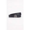 Tory Burch Women's 1" Miller Reversible Belt, Black/Silver, S