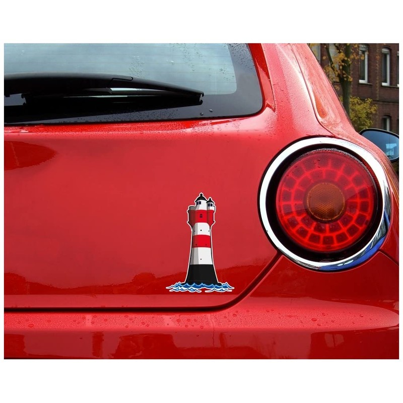 Samunshi® Sticker Lighthouse Red Sand German Bay Beacon 10 x