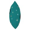 MCM Retro Atomic Mid Century Modern Space Cat Turquoise Throw