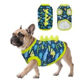 CuteBone Dinosaur Costume Dog Shirt, Stretchy Velvet T-Shirt Clothes for Small Dogs, Soft & Breathable Pet Tee Outfit Cat Apparel for Daily Wear, Cozy Pullover Design Puppy Fashion COSBX06S