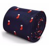 Frederick Thomas navy blue tie with stocking design