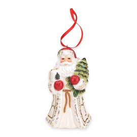 Spode Christmas Tree Collection Mug and Santa Ornament Set of 2, 11-Ounce Mug, 3-inch Hanging Ornament, Holiday Décor, Christmas Gift Set, Made of Ceramic