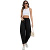 Kissonic Womens Barrel Leg Sweatpants Elastic Waist Drawstring Wide Leg