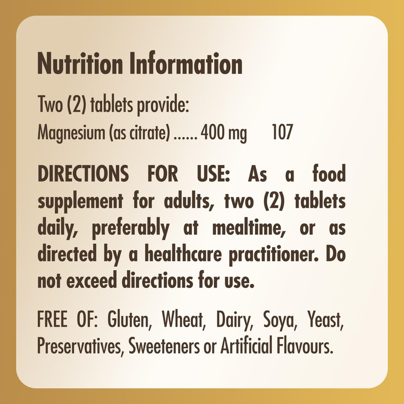 Solgar Magnesium Citrate Tablets, Supports The Nervous System, Energy Release,