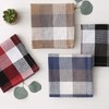 DII Tri-Color Check Collection Kitchen, Dishcloth Set, Black, 4 Piece