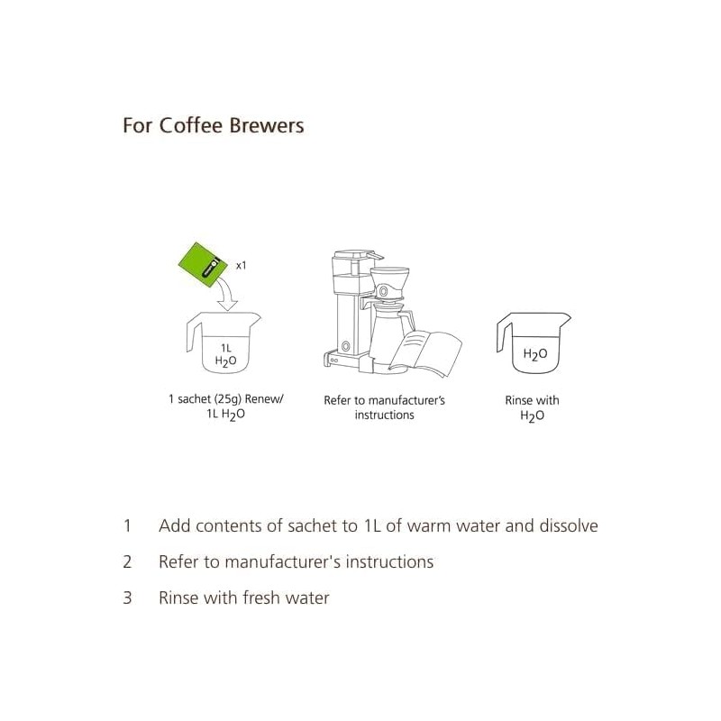 Cafetto Renew Organic Descaler – Eco-Friendly Scale Remover for Coffee