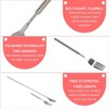 Extendable Telescopic Fork Set, Stainless Steel Retractable Long Fork for