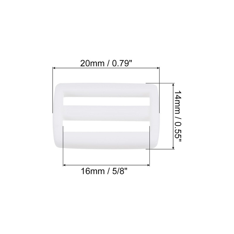 PATIKIL 5/8 Pulgadas Triple Deslizamiento Hebillas, 50 Paquetes Correas Cierre