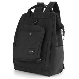 himawari 14.9 inch Women's Laptop Backpack, Large Capacity College Schoolbag, Waterproof Travel Bag for Men & Women-0403-03#Black