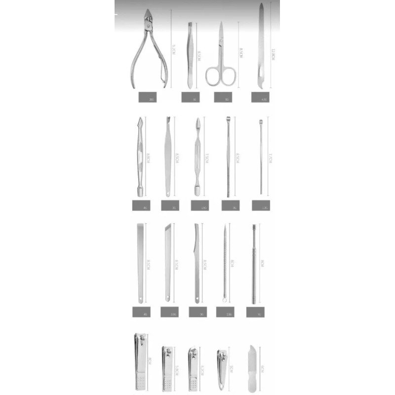 kit de manicure de acero inoxidable Manucure Pedicure Inoxidable 100%