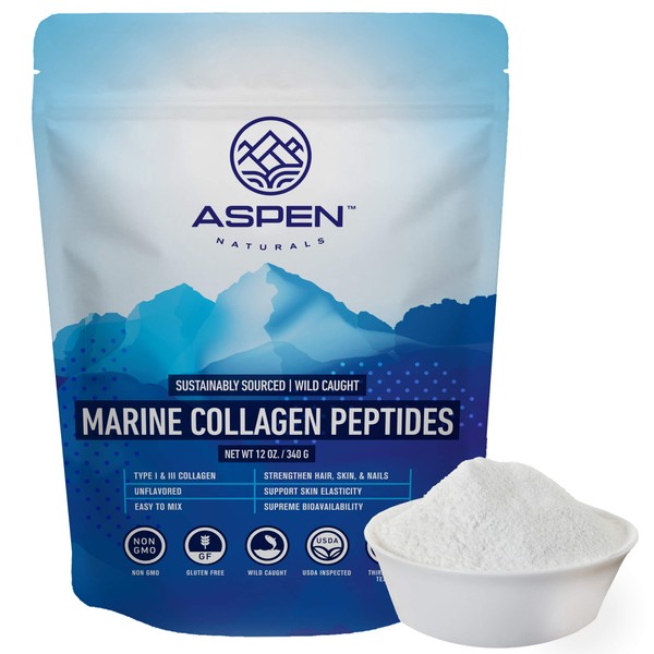 Aspen Naturals Marine Collagen Peptides - Collagen for Women | Protein Powder Supplement for Joint and Bone Health | 30 Day Supply - Natural Fuel for Daily Dietary Health