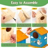 4 Pack Wooden DIY Birdhouse Kit, Art Craft Painting Kit