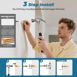 ksricfy 160PCS Upgraded Self Drilling Drywall Anchors with Screws Kit - 80 Corrosion-Resistant Zinc Winged Anchors + 80 Screws for Sheetrock/Gypsum Board/Hollow Walls, No Drill, Making Anchoring Easy