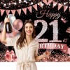Yontree Happy 21st Birthday Banner 180 * 110cm Black Rose