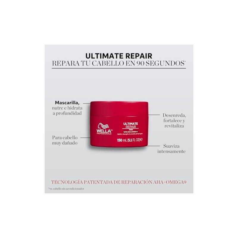 Wella Professionals Ultimate Repair Mascarilla de reparación, 150 ml