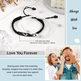 VU100 Gift for Couples, Partner Bracelet, Valentine's Day Gifts for Him and Her, Couple Bracelet, Christmas, Birthday, Anniversary, Gift for Boyfriend, Girlfriend, Husband, Wife, Friends, Family,