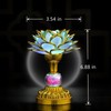 Omeet Colorful LED Lotus Buddhist Lamp, Gradient Buddha Light for