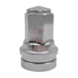 MZS M14x1.5 Lug Nuts, 21mm Hex Closed End Flat Seat Wheel Nut for 2017-2025 F250 F350 Super Duty Factory Wheels, One-Piece Design Flange Lugnut, Replace OEM HCPZ-1012-A HCPZ-1012-B, Chrome, 32Pcs