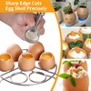 FHISKUNYU, eierschalensollbruchstellenverursacher, Eierköpfer, Eieröffner, 3-teiliges Set, Geeignet für hartgekochte und