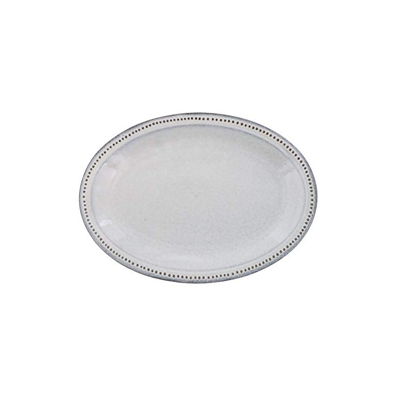 ic-022-01 Tableware East Dot Oval Plate, 9.4 inches (24 cm),