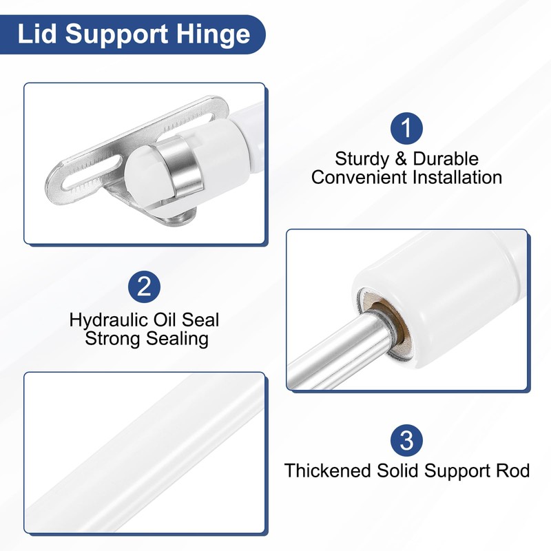 sourcing map 4Pcs Lid Support Hinges, 20N Gas Struts Soft