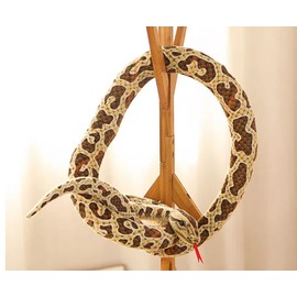 Xshelley 120 inch high Simulation Extra Long Snake, Soft Plush Toy, Snake Stuffed Animal, Large Stuffed Animal Toy, Children's Toy Gift (Brown Snake)