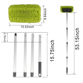 TOPROAD Scratch-Free Car Wash Brush with Extension Pole, Scrub Brush for Car Cleaning, Long Handle Brush for Deep Cleaning Truck ATV Yacht