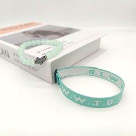 Pingyongchang What Would Jesus Do Bracelets WWJD Beads Bracelet Christian Cross Letter Matching Friendship Couples Protection Braided Religious Bracelets Gift for Women - Green