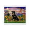 CafePress Autumn Angel & Rottie Throw Blanket Super Soft Fleece