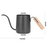 Black Stainless Steel Long Spout Drip Kettle Gooseneck Pour Over