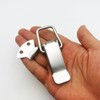 Latch, Stainless Steel Spring Loaded Toggle Latch, Silver Catch Hasp