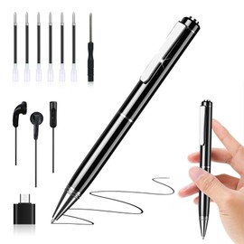 2023 Version 32GB Voice Recorder, Pen-type, IC Recorder, Small Size, One-Button Recording, 35 Hours Continuous Recording, Voice Detection Automatic Recording, Noise Canceling, Omni-directional Microphone, OTG Function, Earphones Included, MP3 Player Func