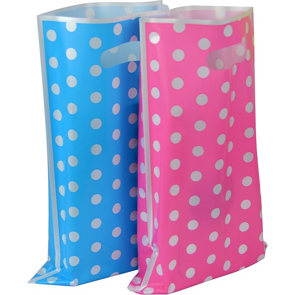 Plastic Party Favor Bags Assorted Colors 50 pcs (Cute Dots)