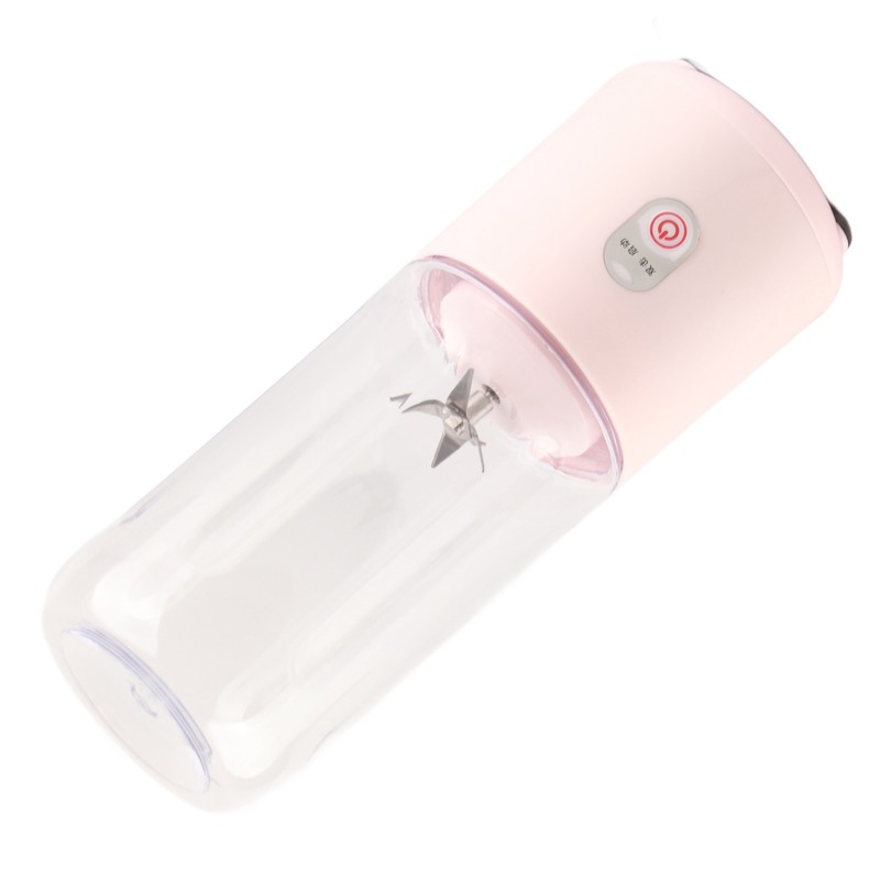 Juicer Machine Portable 500ml Mini Pink Juice Extractor 6 Leaf