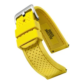Alpine Sporty Silicone Watch Band | Waterproof Quick Release Rubber Watch Strap| Yellow Lightweight & Adjustable Silicone Watch Band Man |22mm Rubber Watch Strap Compatible with Regular & Smart Watches